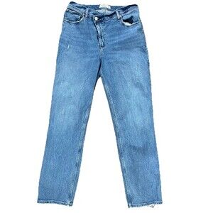 Abercrombie & Fitch The 90s Straight Ultra High Rise Light Wash Jeans 31/12R